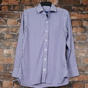 Alton Lane| Gingham Purple/Navy dress shirt